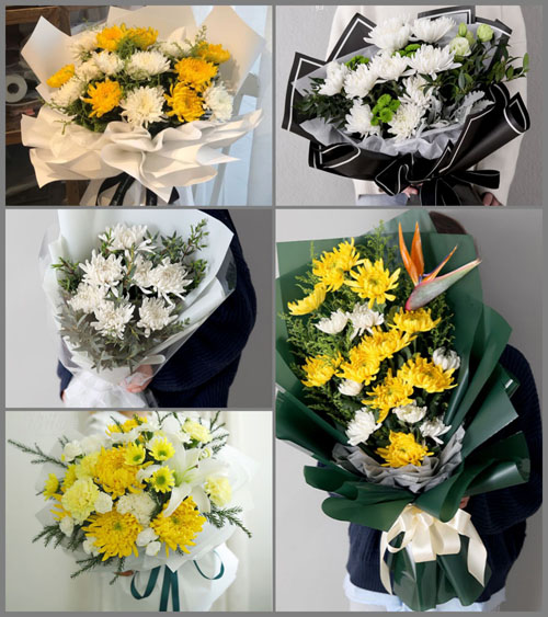 湖北咸宁市咸安区向阳湖奶牛良种场白事花束代送